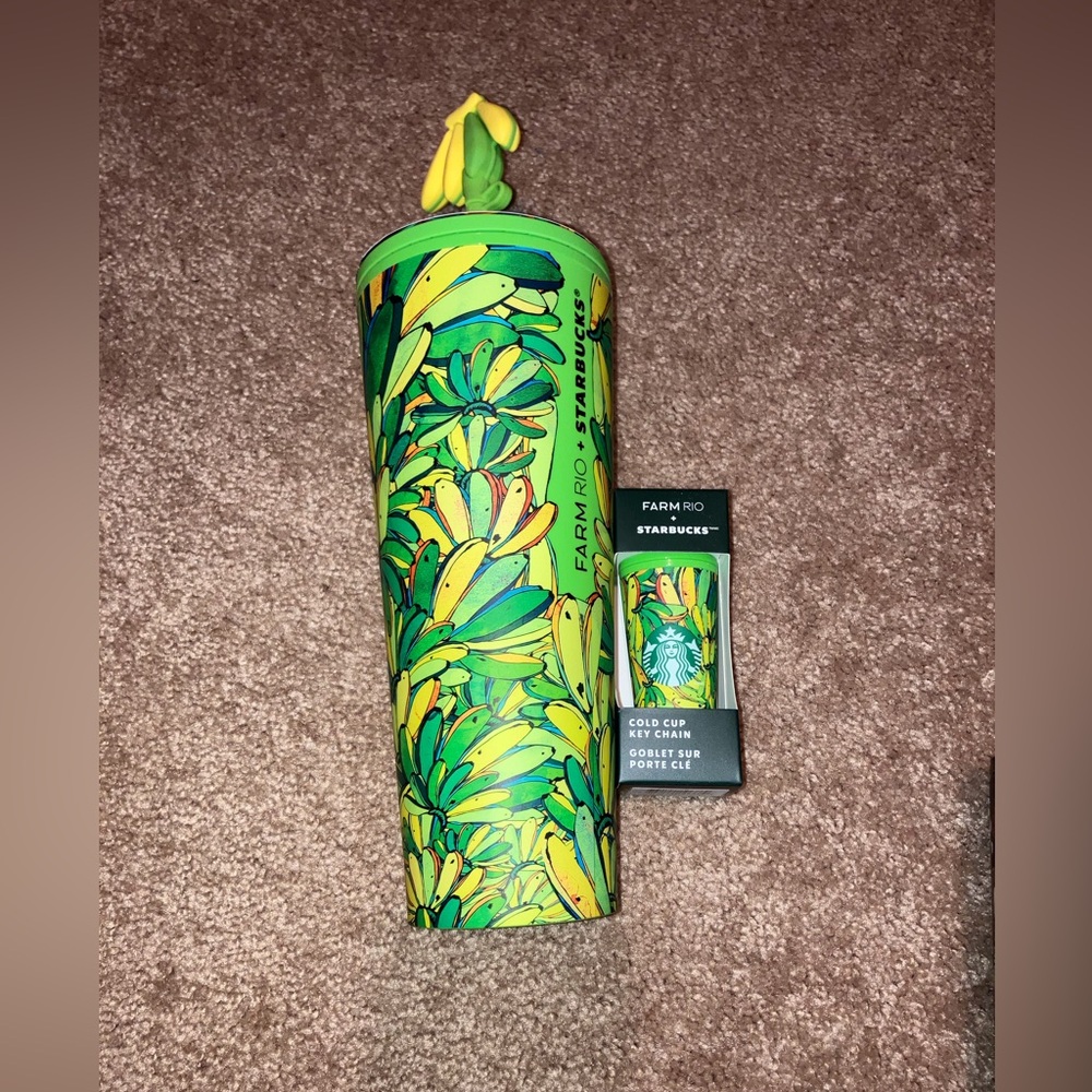 Starbucks + FARM Rio ‘Banana Board’ Soft Touch Cold Cup Tumbler and Keychain set